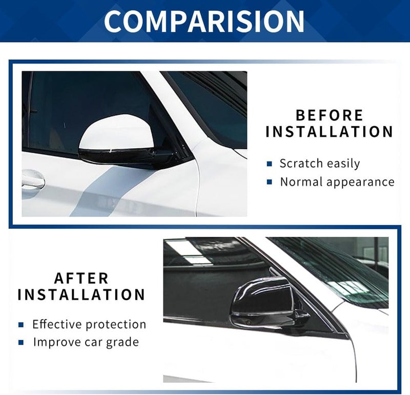 XPHAZZ Side Mirror Cover Compatible with X3 G01 X4 G02 / Pre-lci X5 G05 X6 G06 X7 G07 (Gloss Black, G01 G02 G05) - Image 2